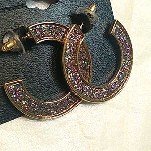 Gold Blingy Hoops